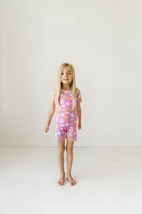 Pink Cookies Bamboo Short Sleeve & Short Set