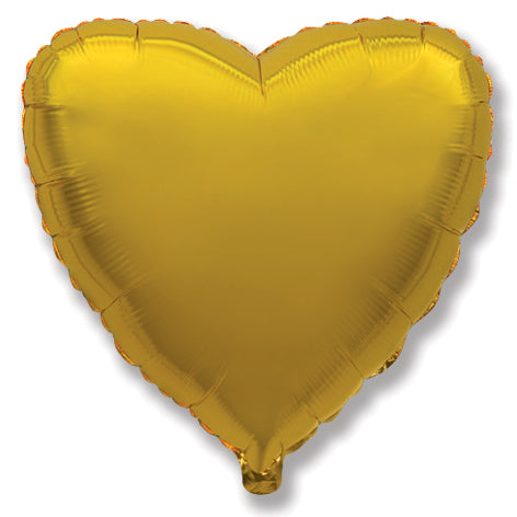 Gold Jumbo Heart Foil Balloon 32"