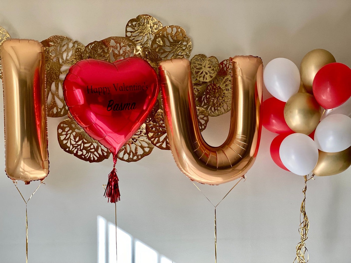 Personalized Valentine's arrangement - The Gold