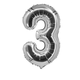 Silver Foil Number Balloon 28"