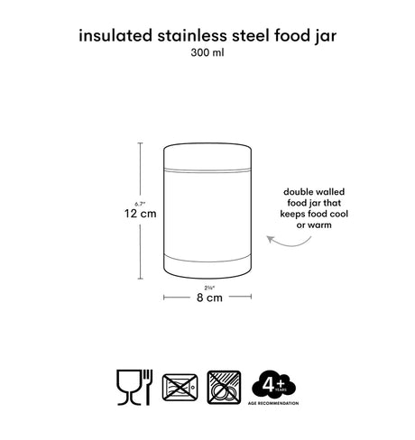 Double Wall Insulated Food Jar - 300ml - Princesses