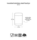 Double Wall Insulated Food Jar - 300ml - Jungle
