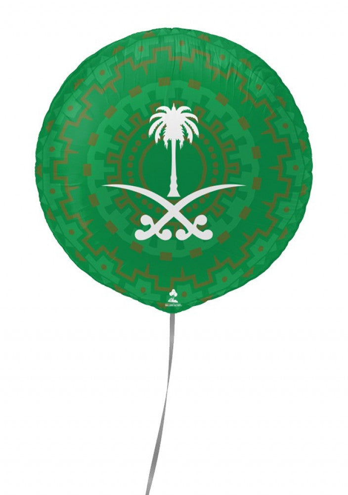 National Day Bouquet of 1 Foil and 12 Latex Balloons - Saudi