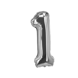 Silver Foil Number Balloon 28"