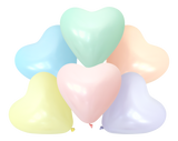 Latex Heart Balloon Pastel Colors 12"