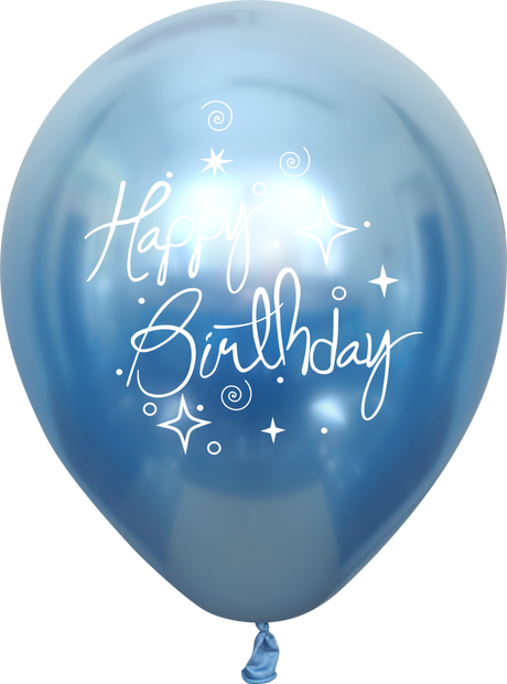 Mirror Happy Birthday Latex Balloons 11"