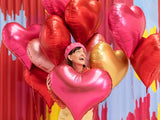 Pink Heart Foil Balloon 24"