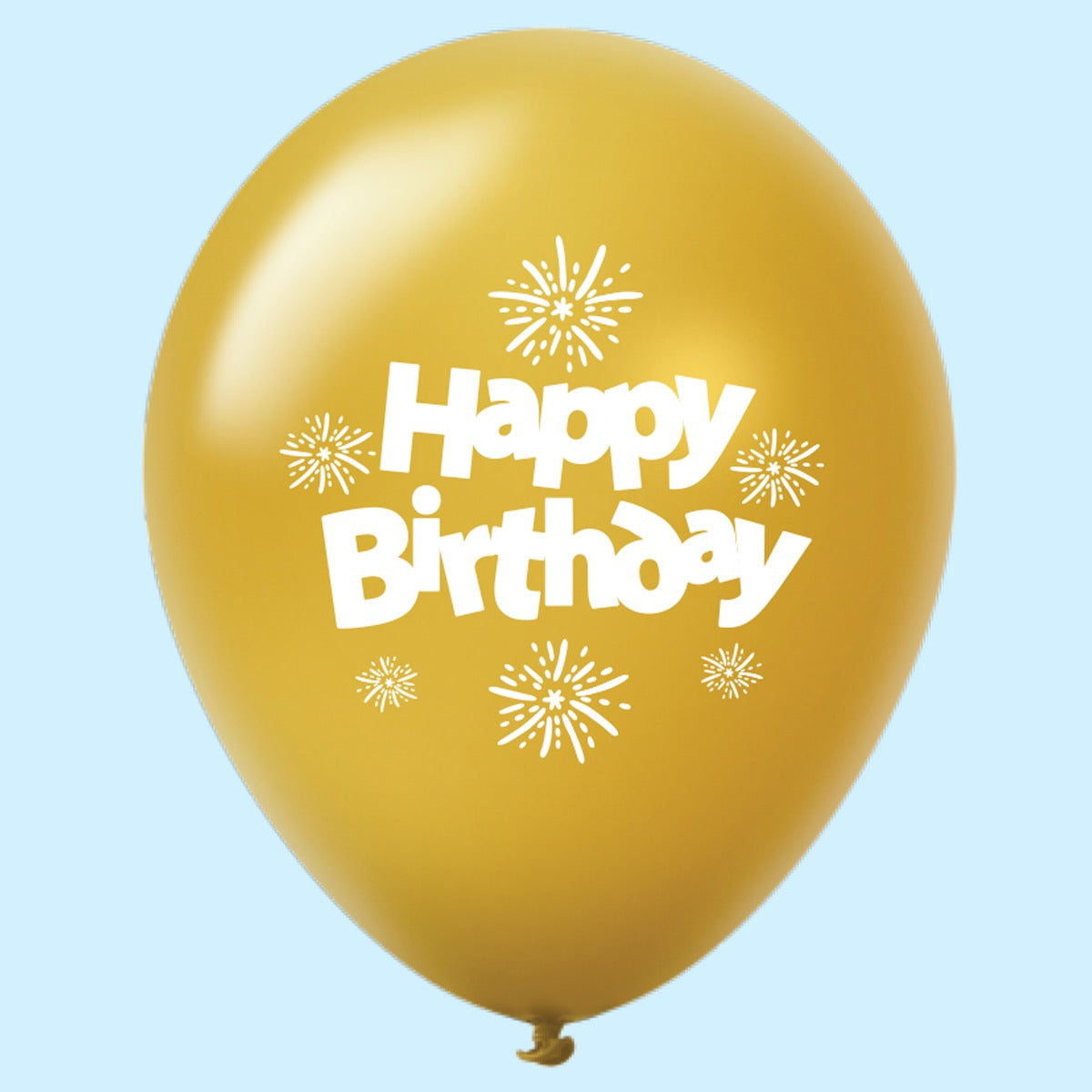 Happy Birthday Streamers Latex Gold 11" Balloon