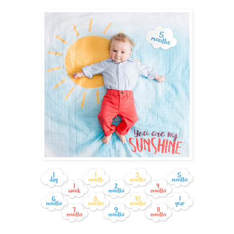 Baby's First Year Blanket&Cards Set - You Are My Sunshine