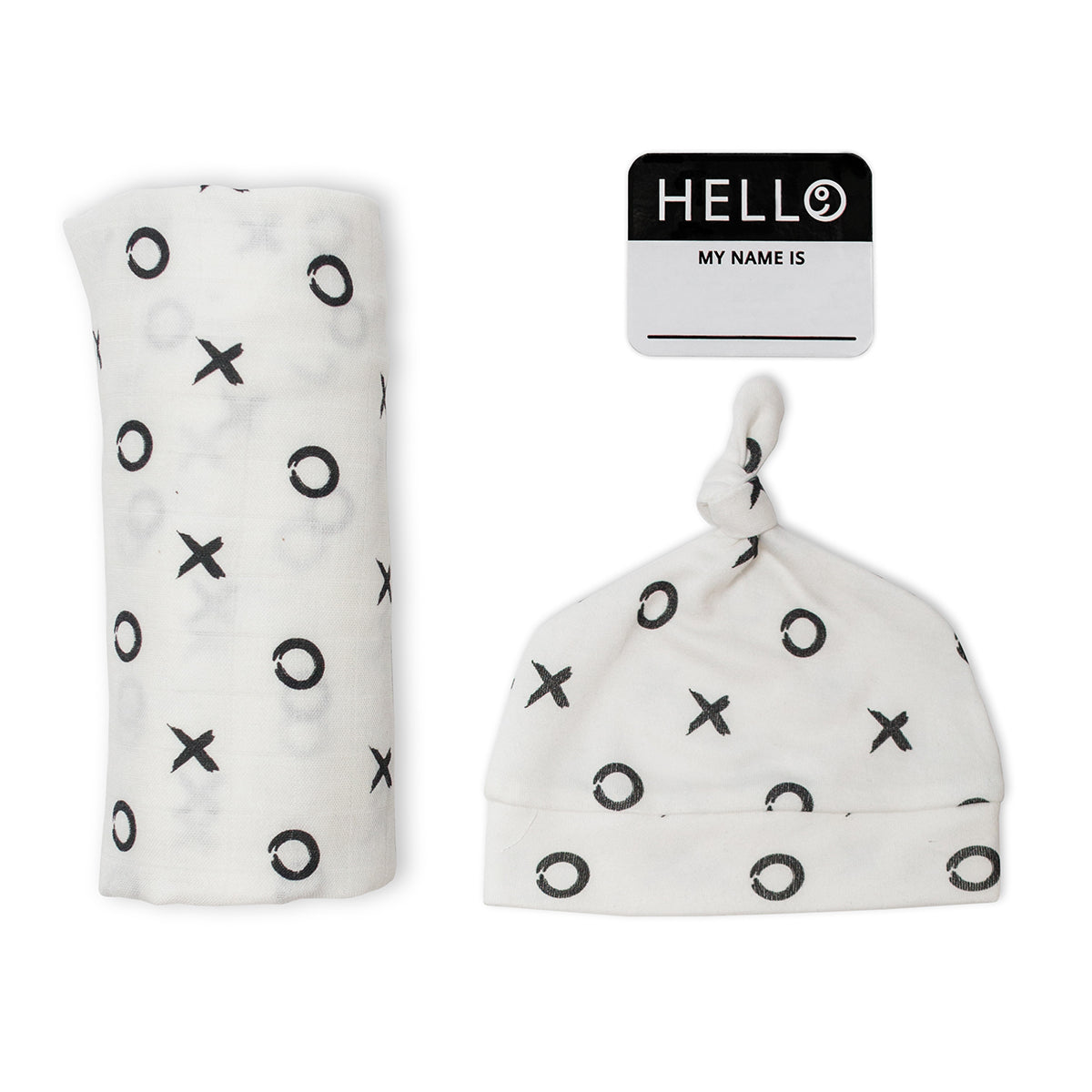 Hello World Set (Bamboo Hat + Swaddle blanket) - XO