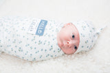 Hello World Set (Bamboo Hat + Swaddle blanket) - Blueberries