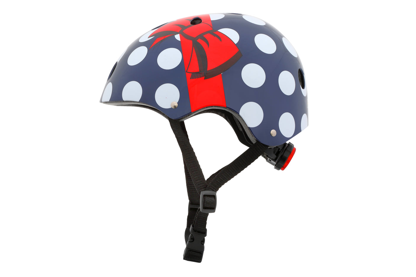 Polka Dot Multi Sports Helmet With Rear Light