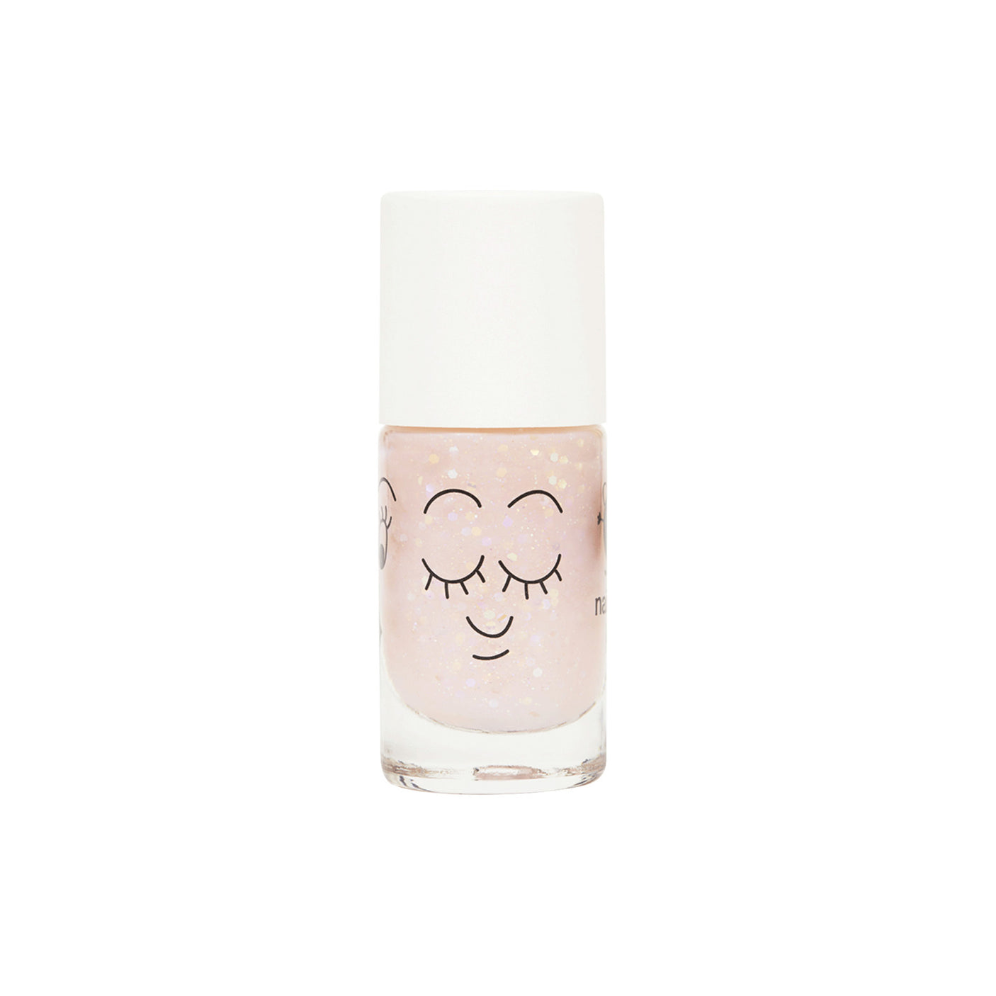 Polly Nail Polish - Clear Pink Glitter