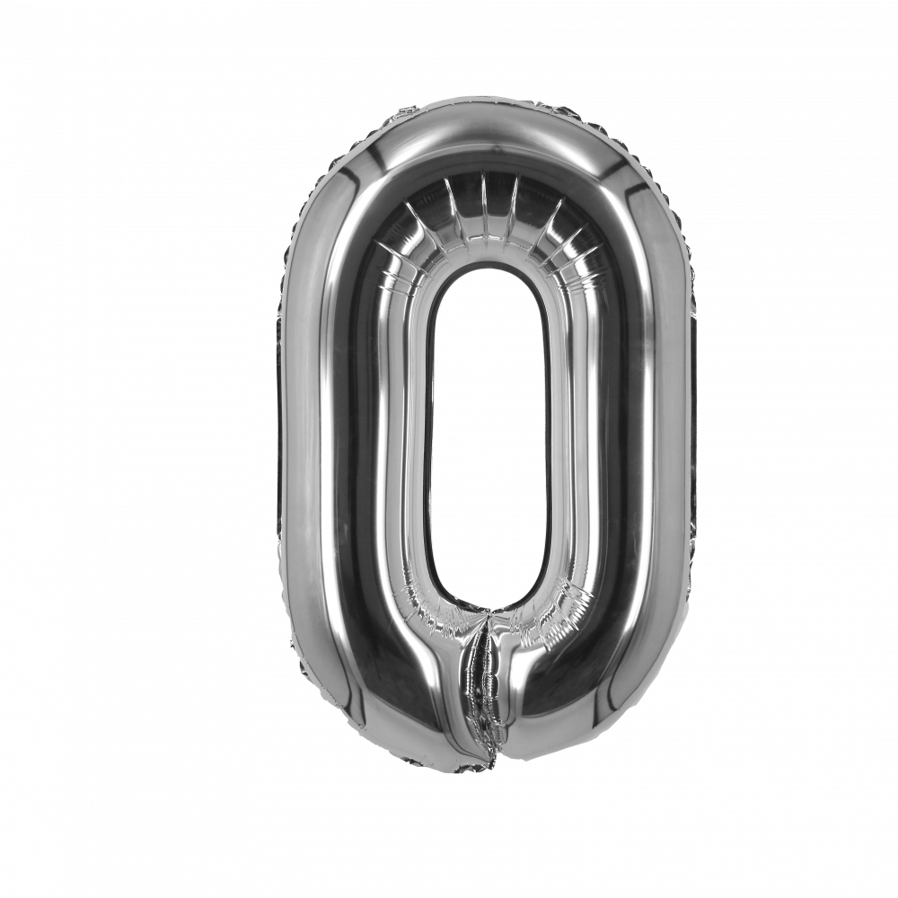 Silver Foil Number Balloon 28"