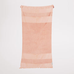 Beach Towel Summer Stripe- Salmon