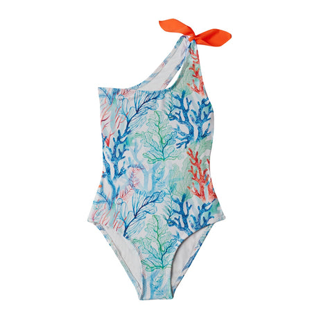 One Shoulder Swimsuit - Corals