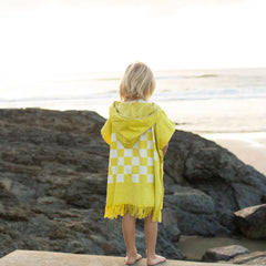 Beach Games Hooded Towel - Checkerboard