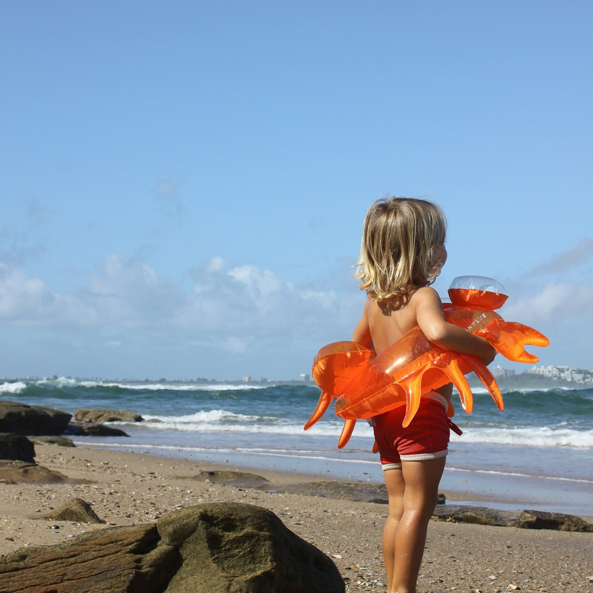 Kiddy Pool Ring Sonny the Sea Creature Neon Orange