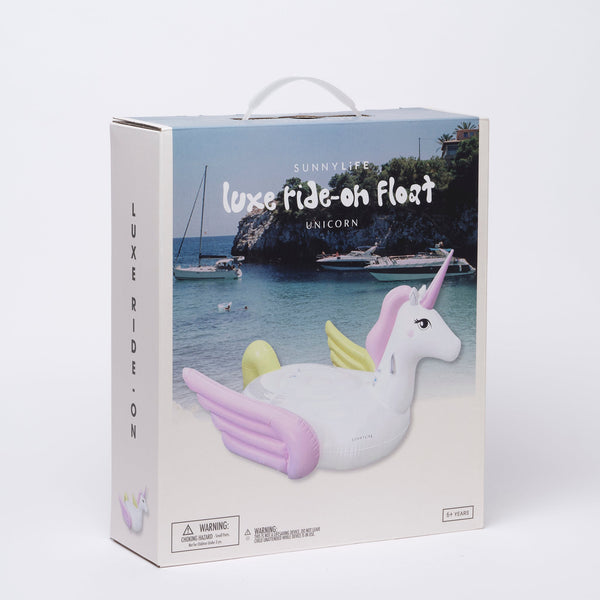 Luxe Ride-On Float Unicorn Pastel