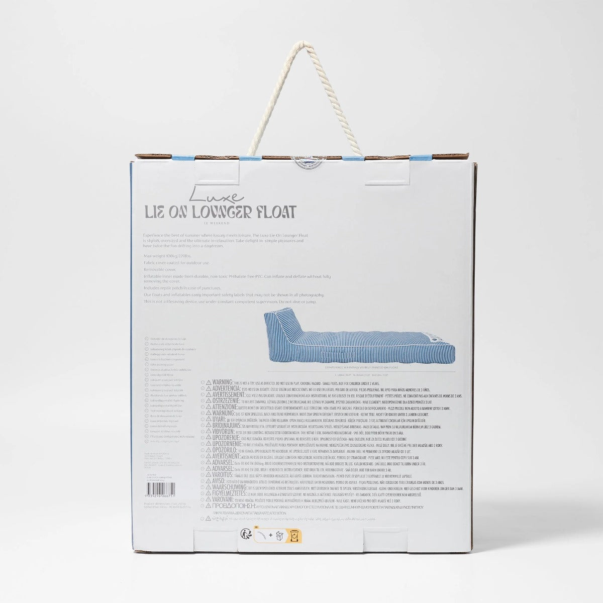 Luxe Lie-On Lounger Float Le Weekend Navy