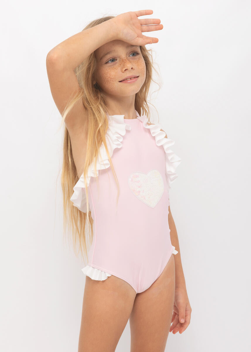 Pink Swimsuit With Heart