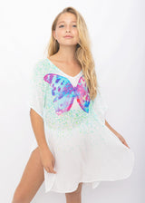 Butterfly Mint Splash Cover Up