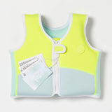 Salty the Shark Swim Vest Aqua Neon Yellow