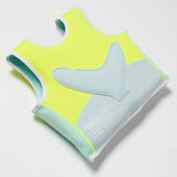 Salty the Shark Swim Vest Aqua Neon Yellow