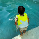 Salty the Shark Swim Vest Aqua Neon Yellow