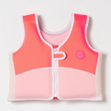 Melody the Mermaid Swim Vest Neon Strawberry