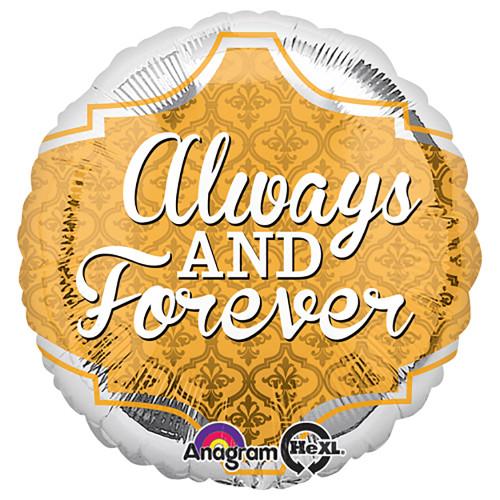 Always & Forever Anniversary Foil Balloon 18"