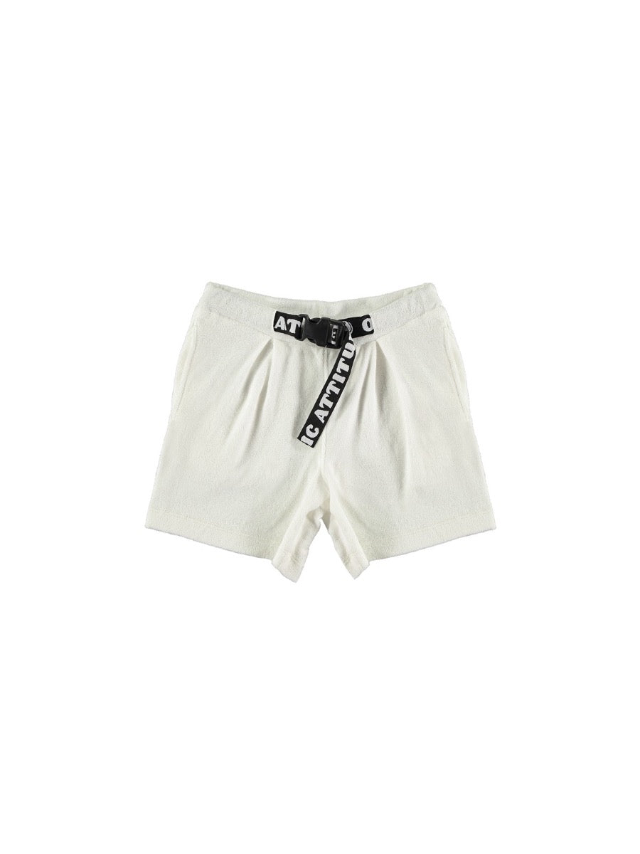 Towel Wide Shorts - Ecru