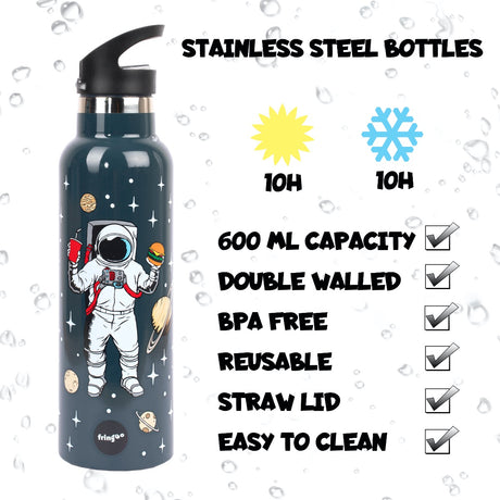 Stainless Steel Bottle 600ml - Astronaut