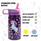 Stainless Steel Bottle 350ml - Diamond Unicorn