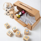 Stamp It Kit - White Tshirt With Letters Stamps