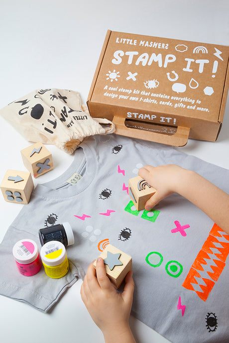 Stamp It Kit - White With Shapes