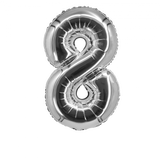 Silver Foil Number Balloon 28"