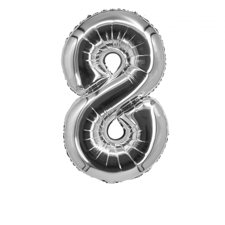 Silver Foil Number Balloon 28"