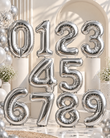 Silver Foil Number Balloon 28"