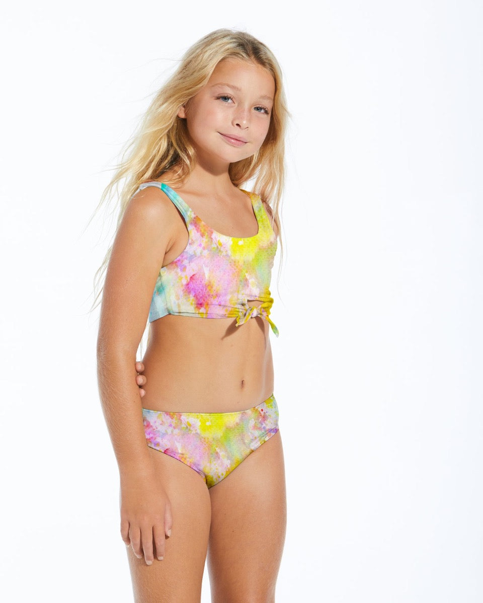 Citrus Chest Tie Tie Dye Bikini