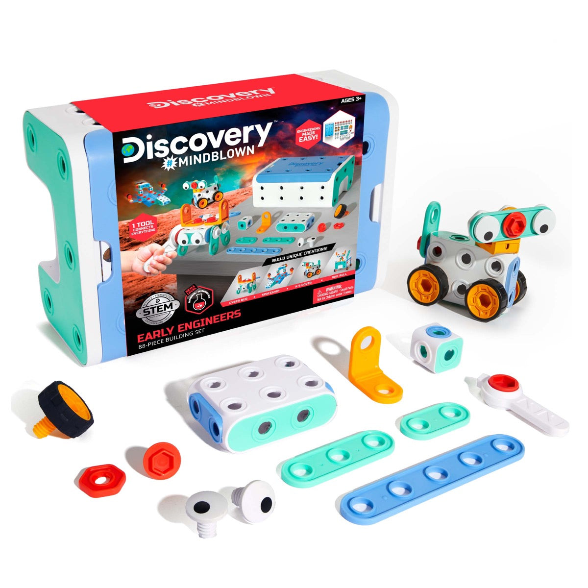 Discovery Mindblown - Toy Early Engineers Building Set - 88 pcs