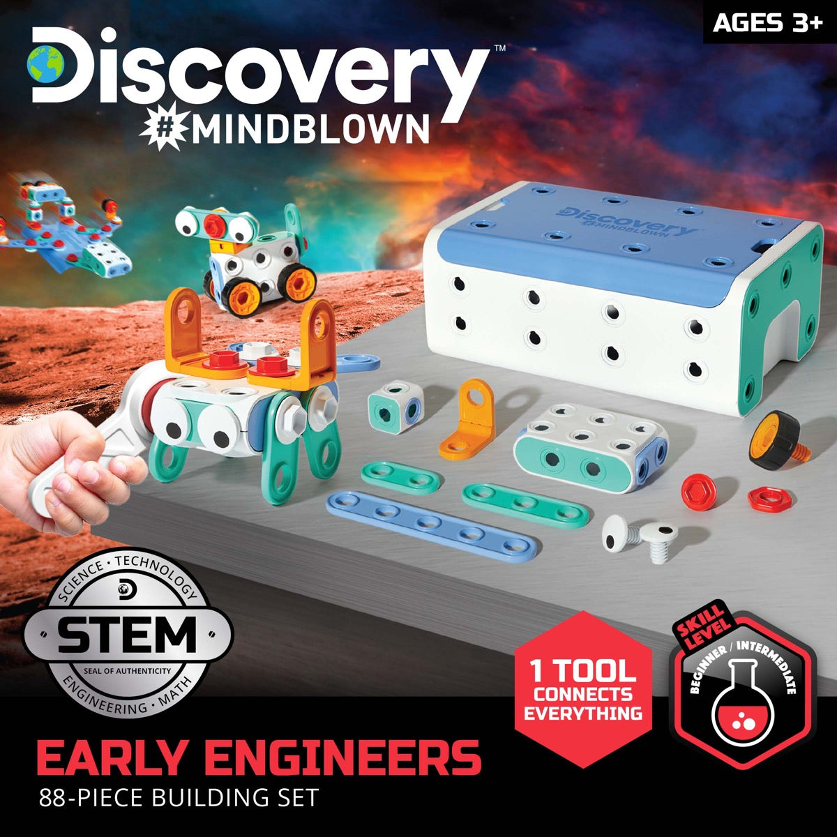 Discovery Mindblown - Toy Early Engineers Building Set - 88 pcs