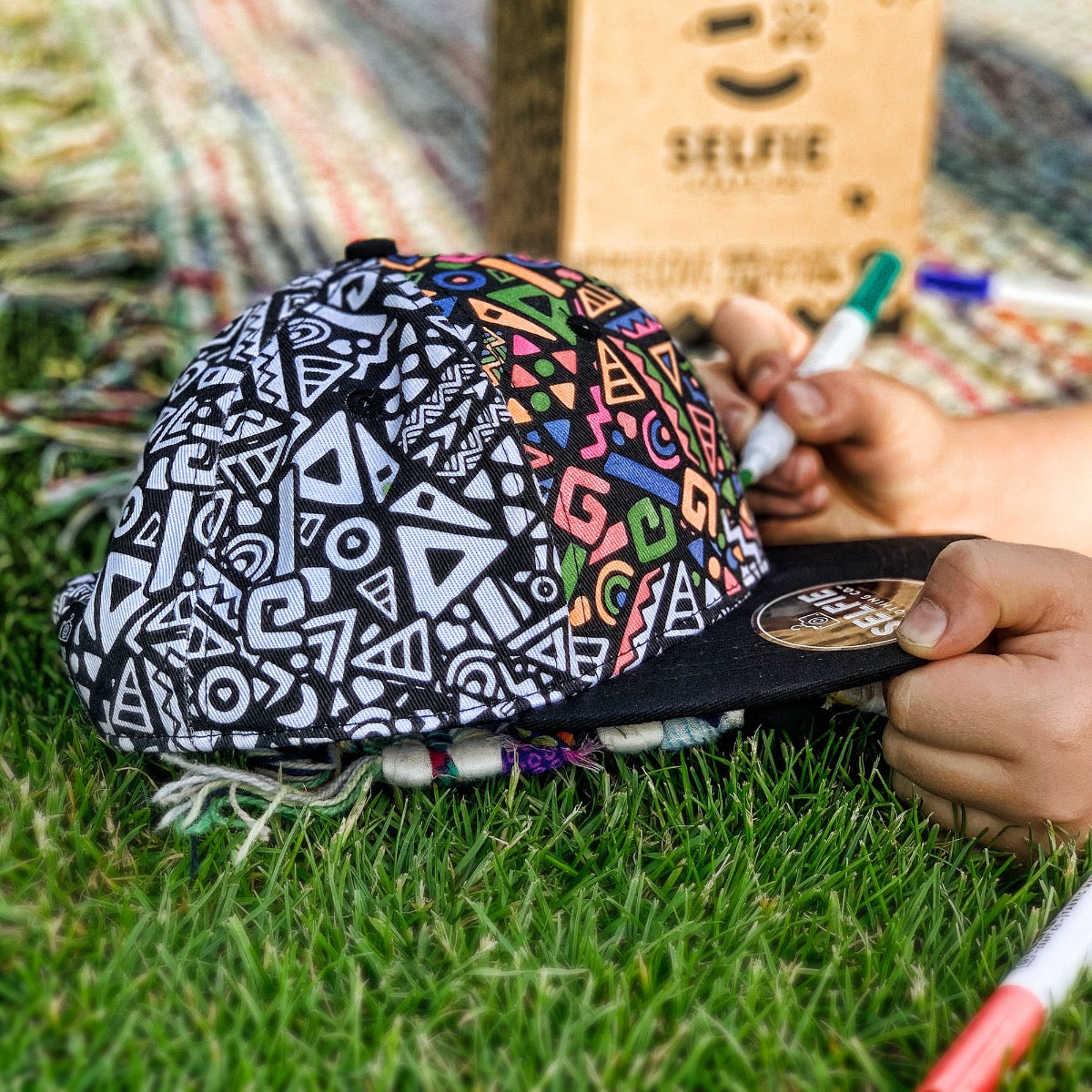 Tribal Color In Snapback Cap