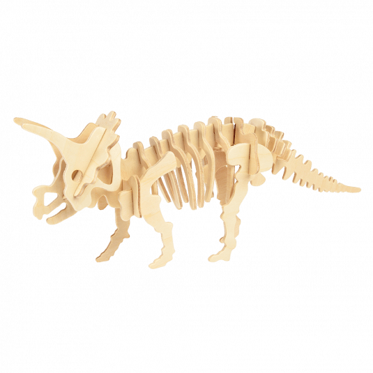 لعبة ألغاز خشبية ثلاثية الأبعاد عن الديناصور ترايسيراتوبس