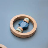 Wooden round rattle - Mrs. Elephant