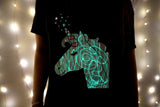 Glow in the Dark Tshirt - Unicorn Design