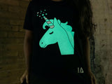 Glow in the Dark Tshirt - Unicorn Design