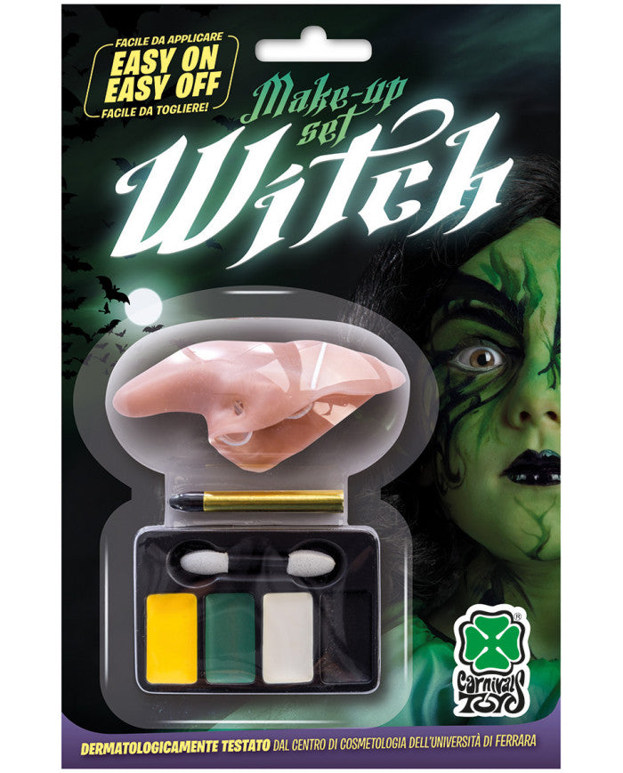 Witch make-up set w/nose BLISTER