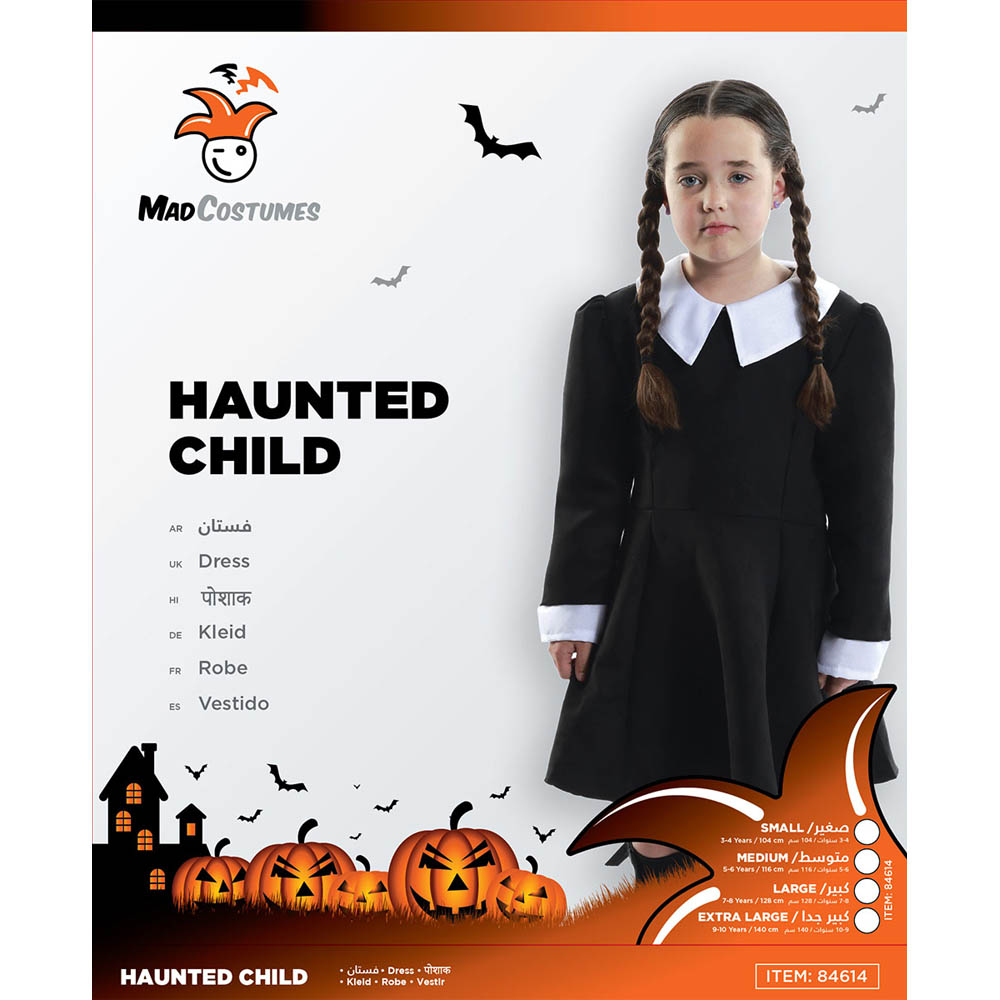 Wednesday Addams Kids Halloween Costume