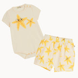 Creek And Coley Set - Starfish Bodysuit And Shorts Set